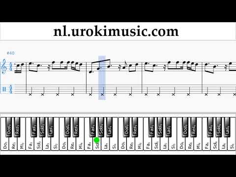 Piano Leren Spelen (rechter hand) Clean Bandit - Rockabye ft Sean Paul Anne-Marie Tablatura Deel#2