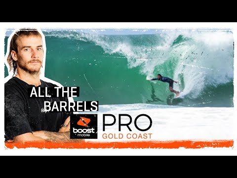 ALL THE INSANE BARRELS from the Boost Mobile Gold Coast Pro at South Stradbroke Island!!!