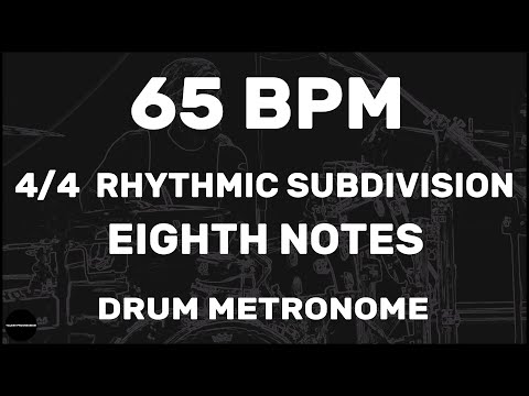 Eighth Notes | Drum Metronome Loop | 65 BPM