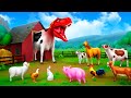 Cow-Rex Diorama - Hilarious Dinosaur Head Cow Adventure! Funny Animals Cartoons 2024