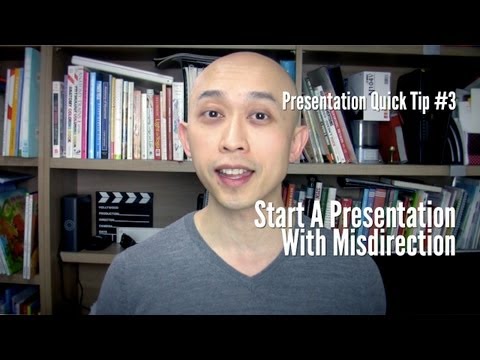 プレゼンテーションのクイックヒント＃3 - ミスディレクションでプレゼンテーションを開始する (Presentation Quick Tip #3 - Start A Presentation With Misdirection)