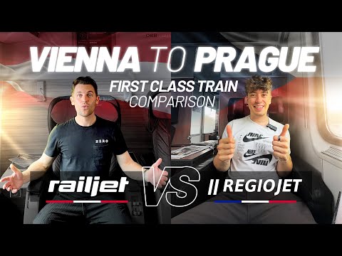FIRST CLASS Train Comparison: Vienna to Prague (Austrian Railjet vs Czech Regiojet)