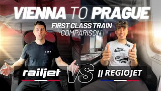 FIRST CLASS Train Comparison: Vienna to Prague (Austrian Railjet vs Czech Regiojet)