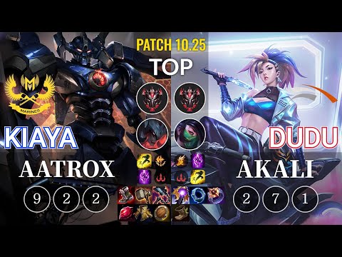 GAM Kiaya Aatrox vs HLE DuDu Akali Top - KR Patch 10.25