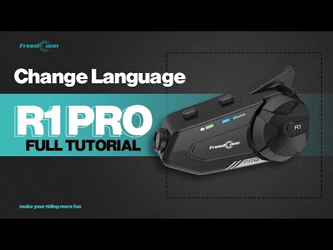 Freedconn R1 Pro Motorcycle Bluetooth Headset | CHANGE LANGUAGE TUTORIAL