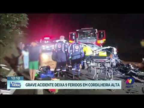 Grave acidente interdita BR-282 durante a noite em Cordilheira Alta