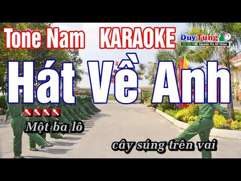 Karaoke || Hát Về Anh Tone Nam || Nhạc Sống Duy Tùng