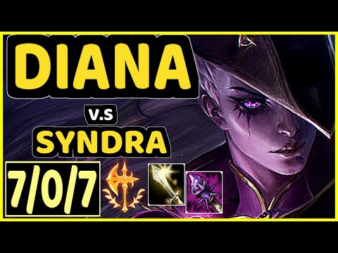 TINOWNS (DIANA) vs SYNDRA - 7/0/7 KDA MID CHALLENGER GAMEPLAY - BR
