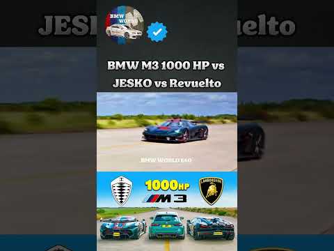 BMW M3 1000 HP vs Koenigsegg Jesko vs Lamborghini Revuelto #shorts #youtubeshorts