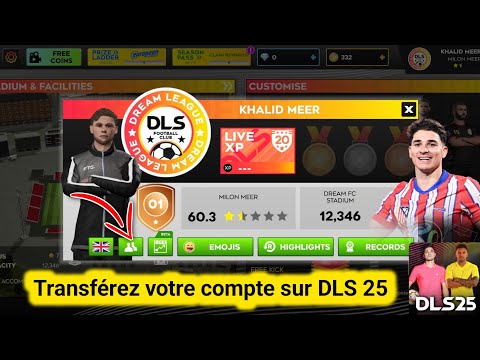 Dls 25 Comment Transférer son Compte | Dream League Soccer 2025