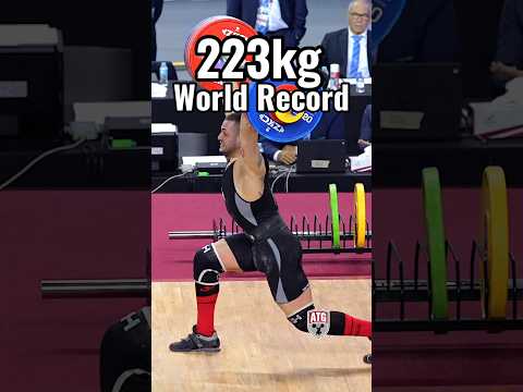 19 y/o Karlos Nasar (89kg Bulgaria) 223kg / 492lbs C&amp;J World Recors Side Angle