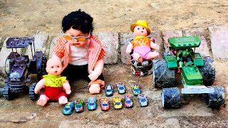 अरे बच्चों हमारे tractor को रास्ते में मिले बच्चों के सिर बच्चों को सांप ने पकड़ा !! Vikas toys 111