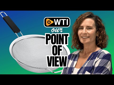 10"" Large Fine Mesh Strainer with Thermo Plastic Rubber Handle - Sieve Fine Mesh Stainless Steel - Ideal to Strain Pasta - WTI product video review