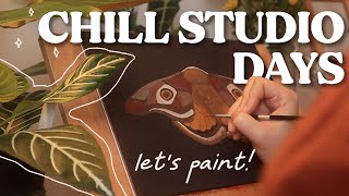 working in my sketchbook + procreate & repotting plants! ✿ dreamy artist vlog