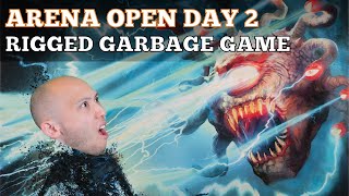 RIGGED GARBAGE GAME | Arena Open Day 2 Draft | Baldur&#39;s Gate Alchemy | MTG Arena