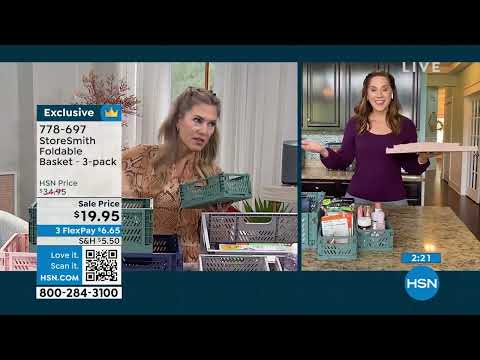 StoreSmith Foldable Basket  3pack