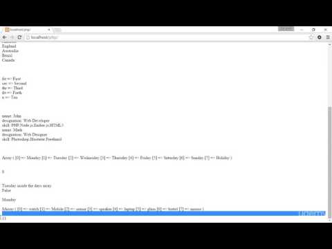 PHP With Bootstrap3 Tutorial | Array Functions Advanced on PHP Part 42