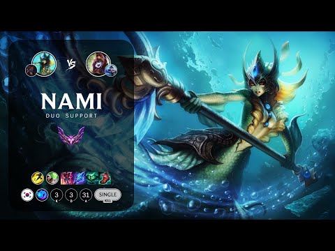 Nami Support vs Lulu - KR Master Patch 13.11