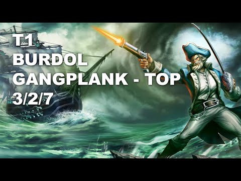 T1 Burdol Top Gangplank vs Fiora - KR Challenger Patch 10.9