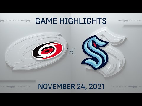 NHL Highlights | Hurricanes vs. Kraken - Nov. 24, 2021