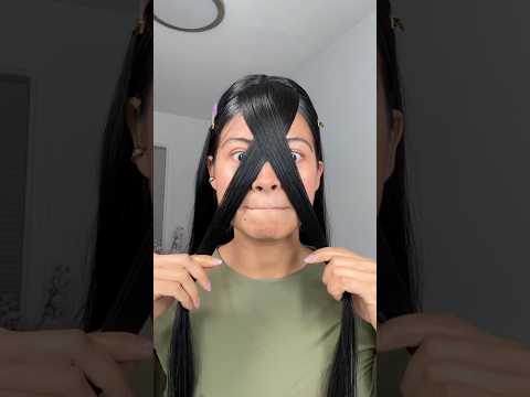 this gives you glamorous curtain bangs! 🤡💦