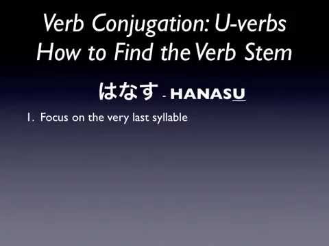 Genki I: Lesson 3 Grammar 1 Verb Conjugation