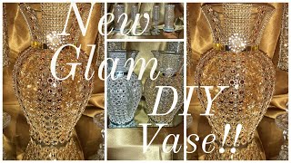 #DIYGlam High End Gold Vase! | #ModPodge  #GlamDIY Centerpiece Idea for 2021!!