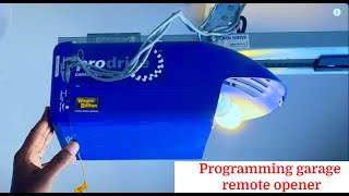 MoreInfo - Reseting and adding remote garage door opener - New Video 2021