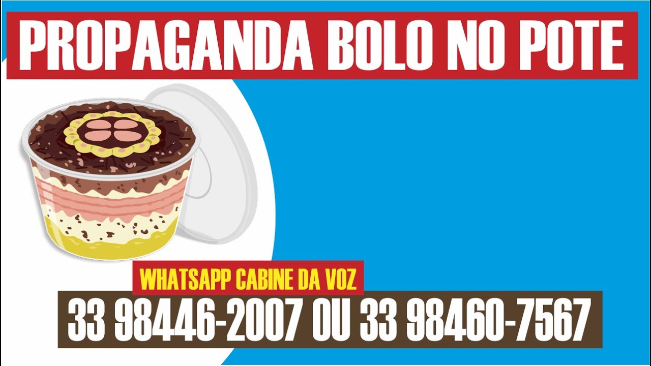 Vinheta BOLO NO POTE vinheta bolo no pode vinheta padaria spot bolo no pote propaganda lanchonete