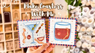 DIY Coasters Using Let’s Resin Acrylic Markers | Cute & Easy Art Tutorial
