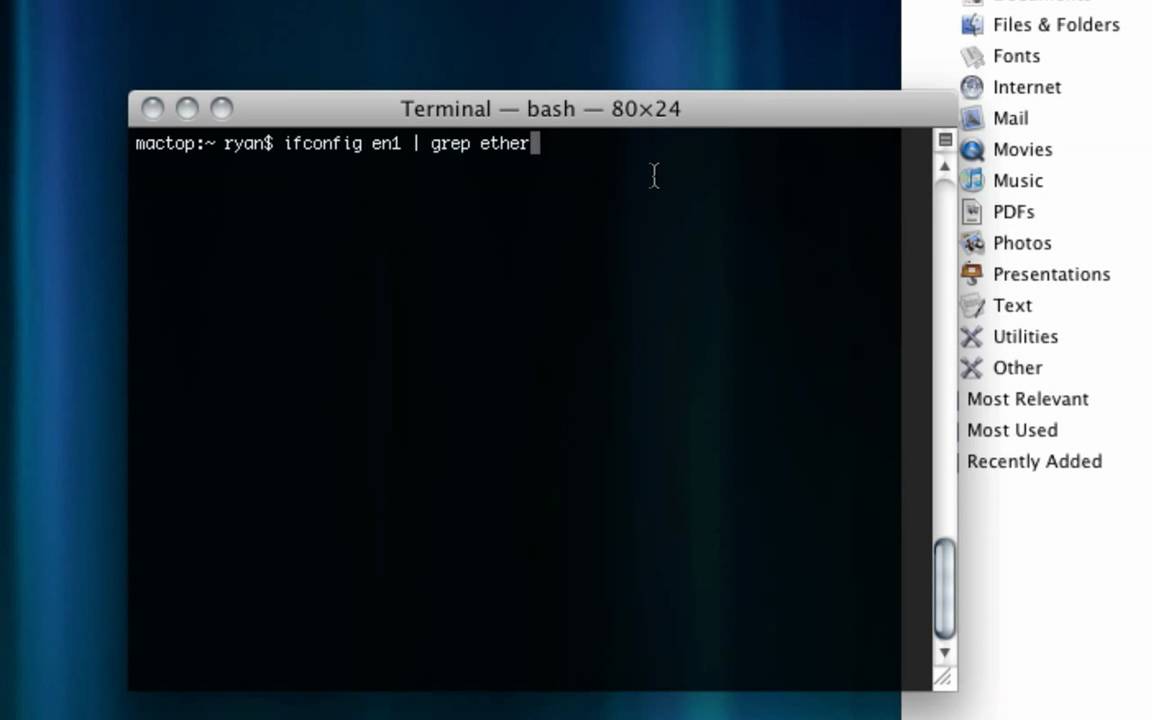 Spoof you MAC address with automator and Services