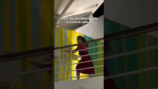 It was scary - I thought I’d be blown into the ocean, but my husband saved me #shorts #cruiselife