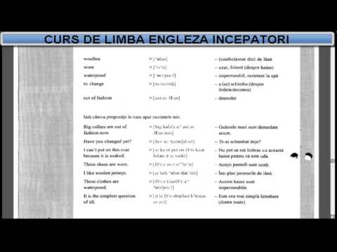 Curs de limba Engleza incepatori (tema+vocabular) - Lectia 16