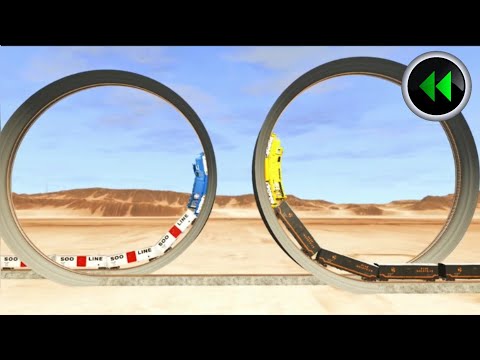 Reverse Trains vs Double Loop - BeamNG Drive
