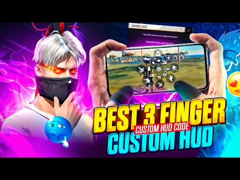 3 Finger Fastest Brazilian 🇧🇷 Custom Hud Code | Best 3 Finger Freestyle 🤯 Custom Hud Code 💀 In FF !!