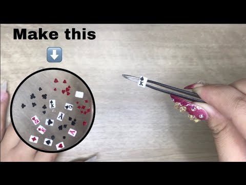 Making mold for nail art|playing card art for nail art| easy and fast