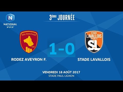 J3 : Rodez Aveyron F. - Stade Lavallois (1-0), le replay