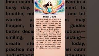 Inner Calm  #motivation #boostyourconfidence #affirmations #selfimprovement #inner #calm