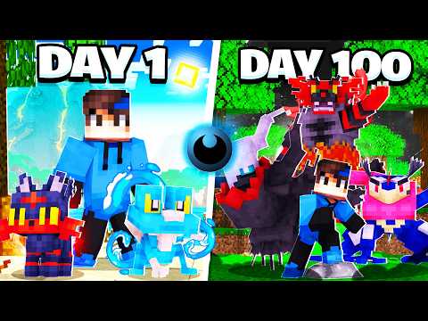 I Spent 100 DAYS in DARK ONLY COBBLEMON! Here's What Happened... (Minecraft Pokémon)