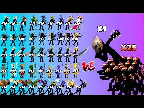 Giant Boss And Zombie Vs All Skins Stick Figures In Stick War Legacy - Who Will Win?