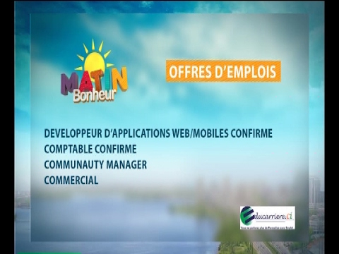 Offre D'Emploi #MatinBonheur de RTI 1 du 07 Février 2017