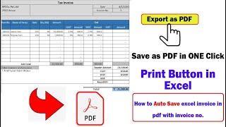 Download the video "How to Auto Save excel invoice in pdf with invoice No | Print Button in Excel | Excel For Business"