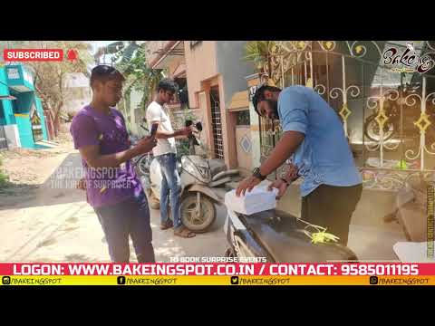 Surprise Delivery on Birthday | He's Unexpected it | Surprise Partner | #BakeingSpot