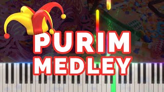 PURIM songs | Easy jewish piano tutorial | שירי פורים