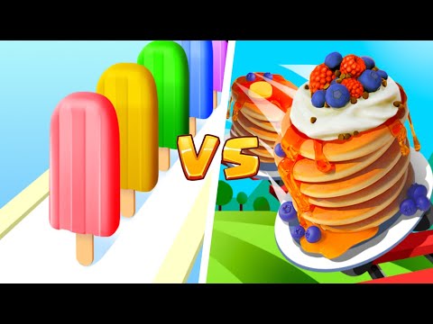 Popsicle Stack Vs Pancake Run Gameplay