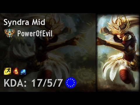 Syndra Mid vs Vladimir - PowerOfEvil - EUW Challenger Patch 7.8