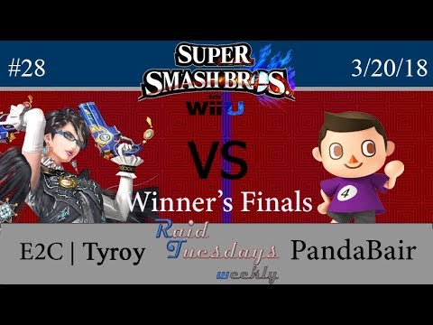 RAID Tuesdays #28 - SSB4 - E2C | Tyroy (Bayo) vs PandaBair (Villager) - Winner's Finals