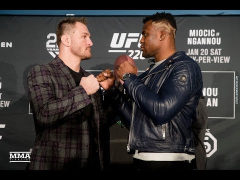 UFC 220 Media Day Staredowns (w/Ariel Helwani commentary) - MMA Fighting