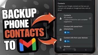 ☁️ How to Backup Phone Contacts to Gmail | 📲 Save Contacts to Google Account Easily