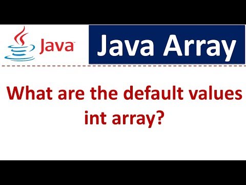 Java Array What Are The Default Values Int Array Java Tutorial